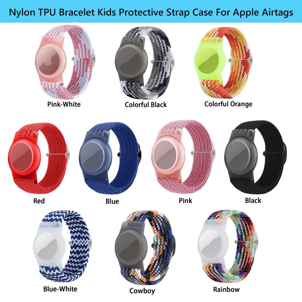Kinderarmband für Apple AirTags Schutzhülle Kratzfestes Armband Verstellbares Armband für Apple Air Tag GPS-Tracker Halter