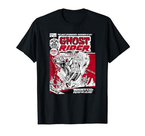 Marvel Ghost Rider Comic Book Cover Print T-Shirt