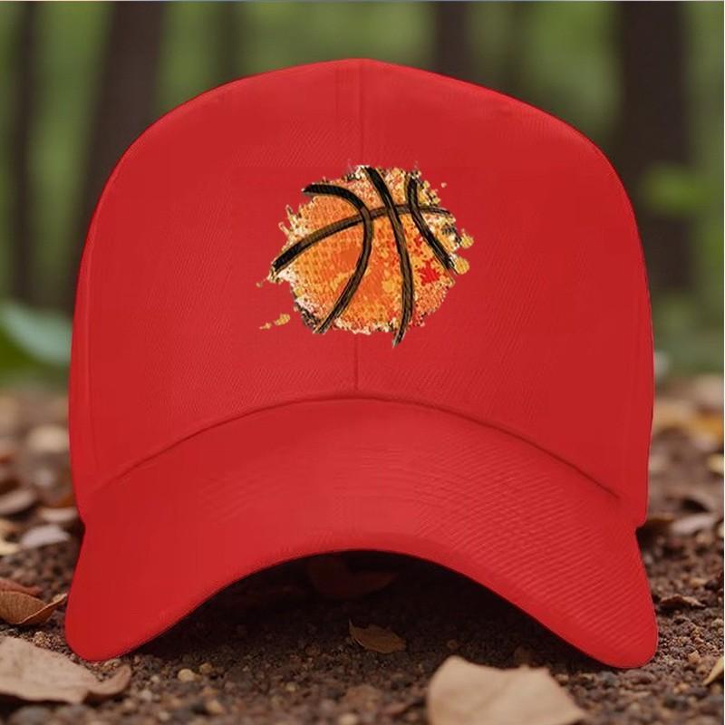 Basketball Graphic Baseball Cap Creative Sport Design Outdoor Adjustable Sun Hat