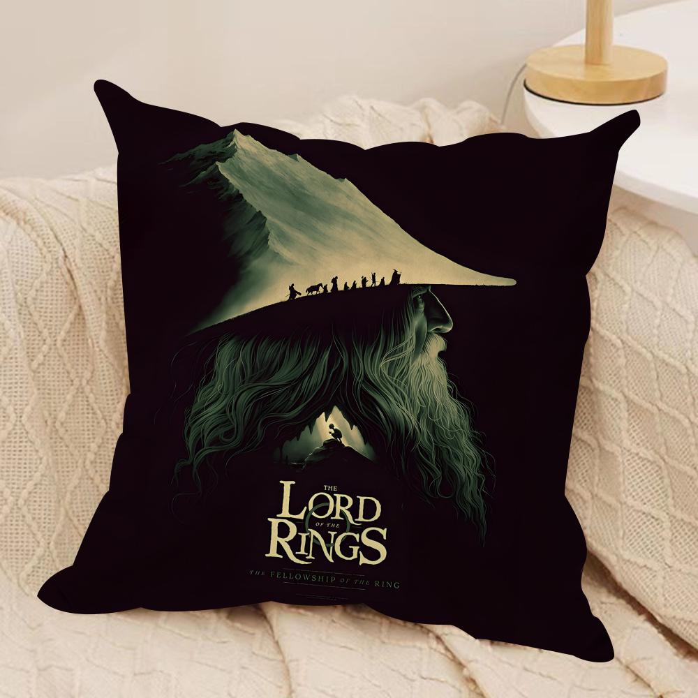 The L-Lord Of The R-Rings Movie Cushion Cover Pillowcase Ultra Soft Skin Friendly Fabric Cloud Like Comfort & Concealed Zipper