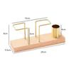 Desktop Organizer Tableware Supplies Wood Tissue Paper Holder Napkin Holder Brass Tissue Box Storage Toothpick Box