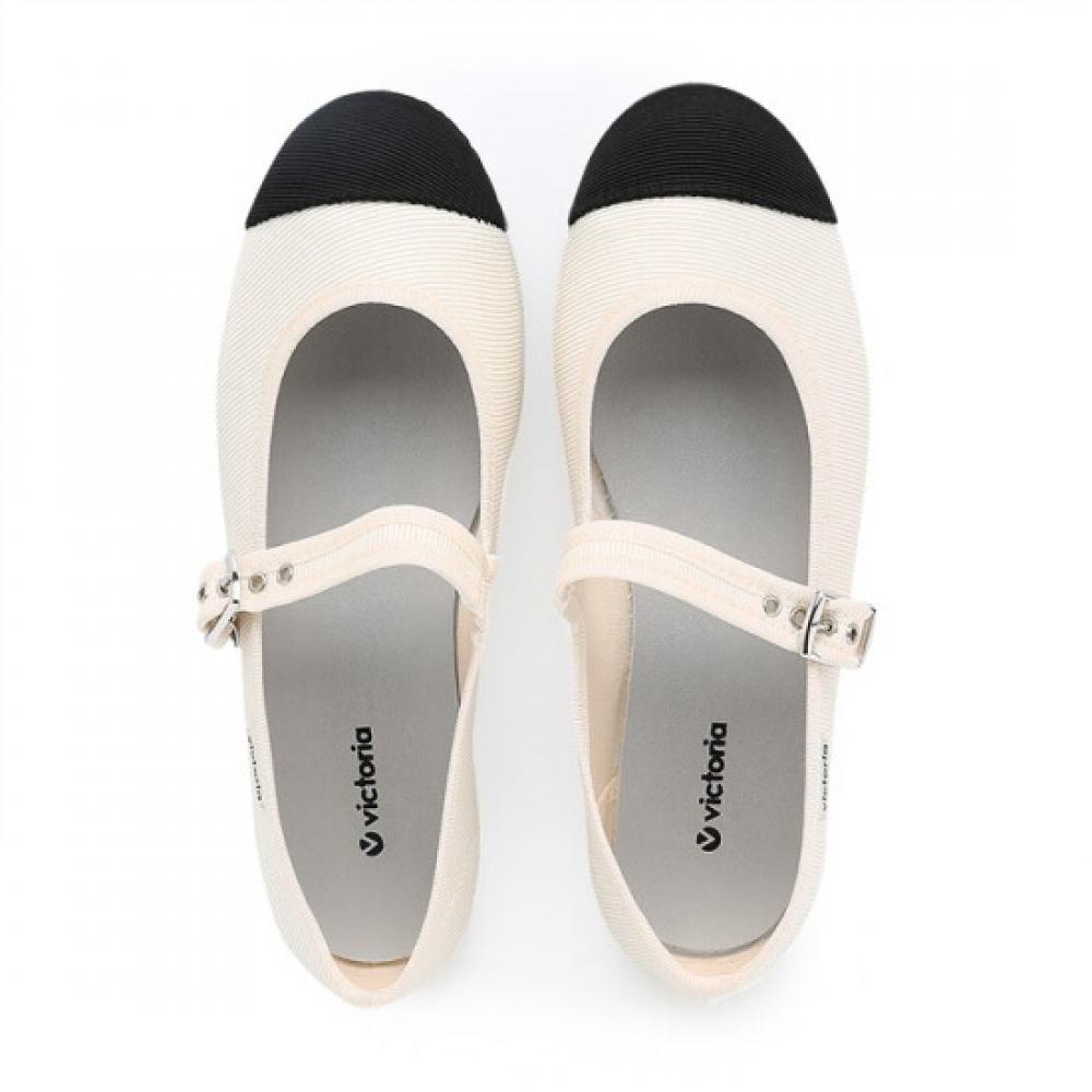 Victoria Shoes Oda Mary Jane Cap Toe Shoes Crudo 1049916 Crudo