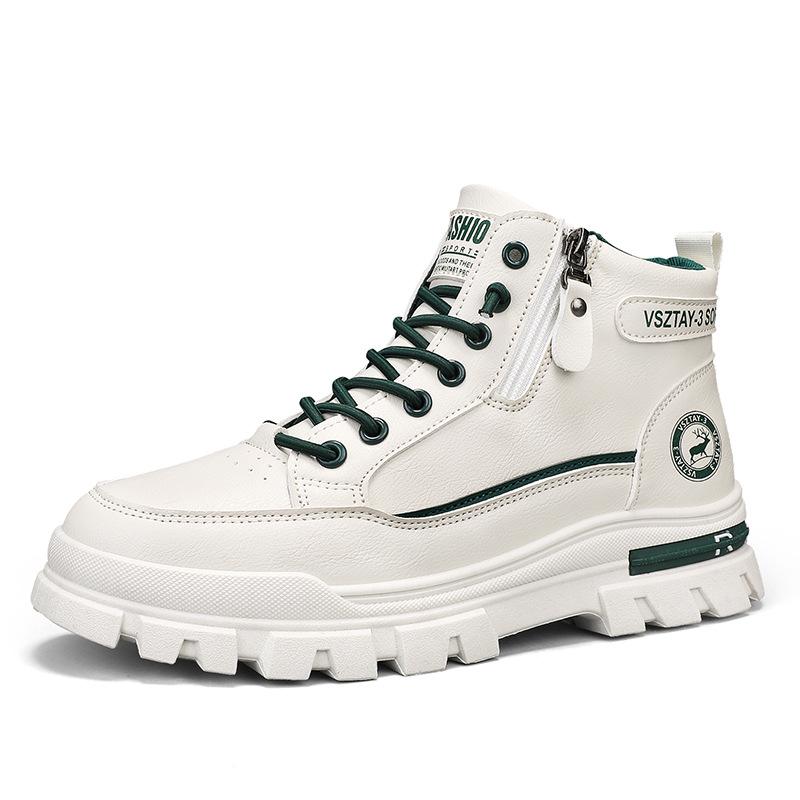 

Мужские теплые ботинки Мартин в британском стиле с высоким голенищем: Повседневные рабочие ботинки на толстой подошве с вельветовой подкладкой, осень/зима 44