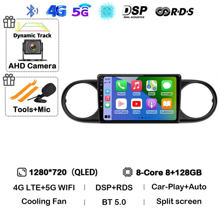 Android 14 Carplay Auto For Toyota Corolla Rumion Tacoma Car Radio Multimedia Navigation GPS BT Video Player Stereo Autoradio 4G