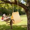 Bird Feeder Silicone Feeding With Wooden Perches Adjustable Strap Small Bird Feeder For Backyard Garden Decor Window Viewing