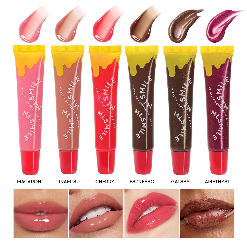 1pc Soft Tube Mirror Lip Gloss Clear Oil Nude Brown Plumping Lip Gloss Moisturising Transparent Lipgloss Beauty Cosmetics Makeup