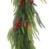 Pine Garland For Door Festive Ornament Realistic Artificial Pine Garland Christmas Decoration For Living Room Dining Room Wall