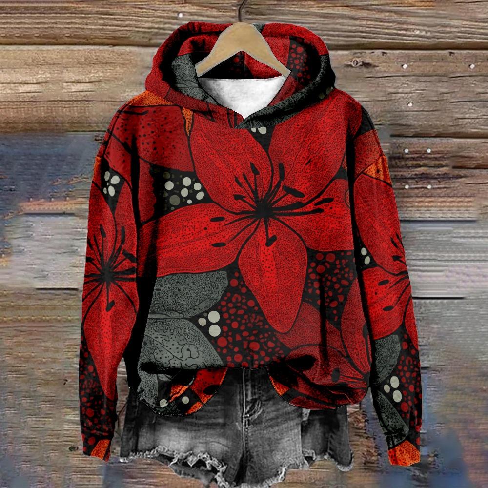 Fashion Flower Hoodies Floral 3D Print Women Men Hooded Sweatshirts Streetwear Oversized Pullover Hoodie Tops Female Clothing