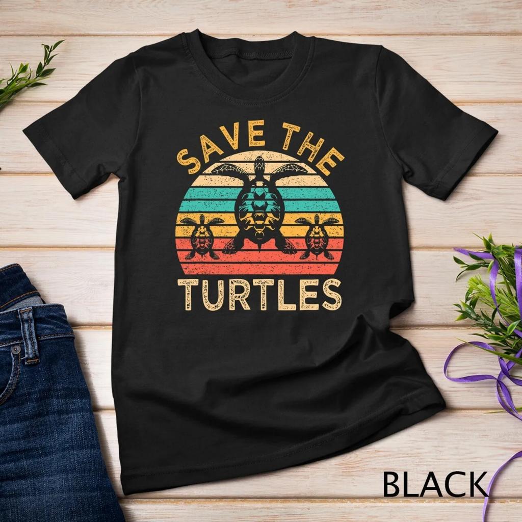 Save The Turtles Animal Rights Retro Style Sea Turtle T shirt