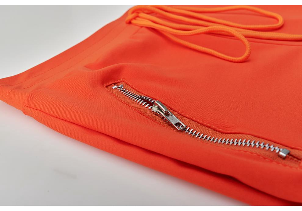 2025 Fall/Winter Women's Casual Solid Color Sportswear: Zipper Pocket Two-Piece Set
