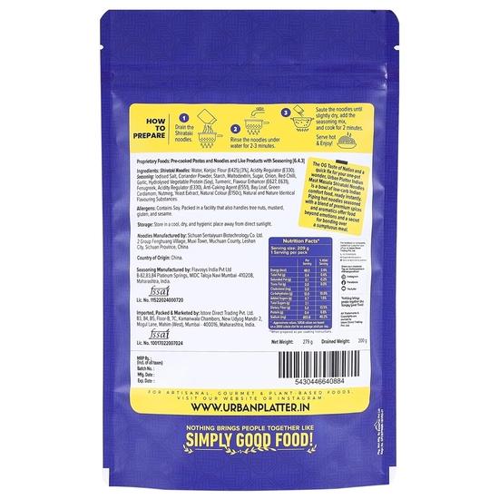 Urban Platter Indian Mast Masala Shirataki Noodles, 279g (Keto-Friendly, Low-Carb, Fat-Free, Instant Noodles | Zesty Indian Mast Masala )