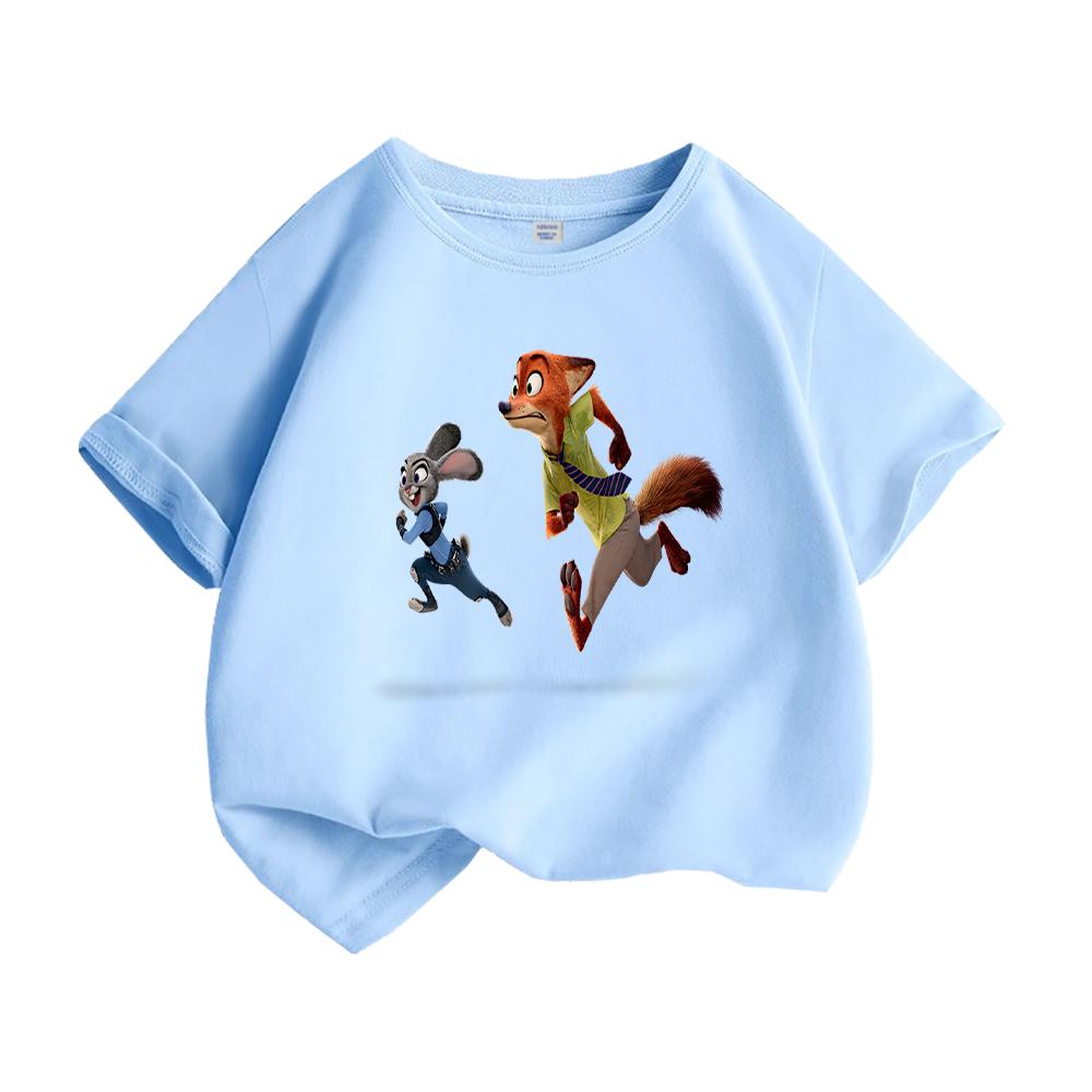 

Crazy Animal City Kids T Shirt Cartoon Rabbit Fox Printed Toddler Boys Girls Short Sleeve Cotton Casual Summer Fashion Top Tees 100