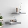 VidaXL Floating Wall Shelves 2 Pcs Grey 23x23.5x3.8 Cm MDF