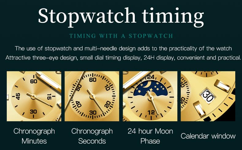 OLEVS Módní oblíbené quartzové hodinky z nerezové oceli, ležérní vodotěsné, snadno čitelné, zlatý ciferník, módní obchodní hodinky s datem, analogové zlaté hodinky