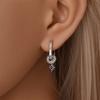Original 925 Silver Simple Starry Moon Night Zircon Earrings for Women Trending Fashion Jewelry Birthday Gift New In