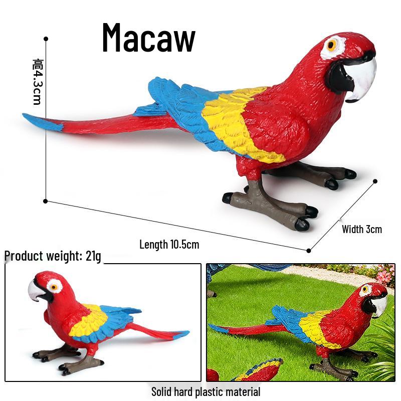 Children's Animal Simulation Toy Set: Eagle, Falcon, Secretary Bird, Owl Figurines
