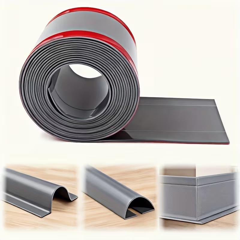 

1PC 1m/3meters Soft Cord Cover Durable Flexible Wire Cover PVC Cable Management Floor Cable Cover Indoor 1m сірий