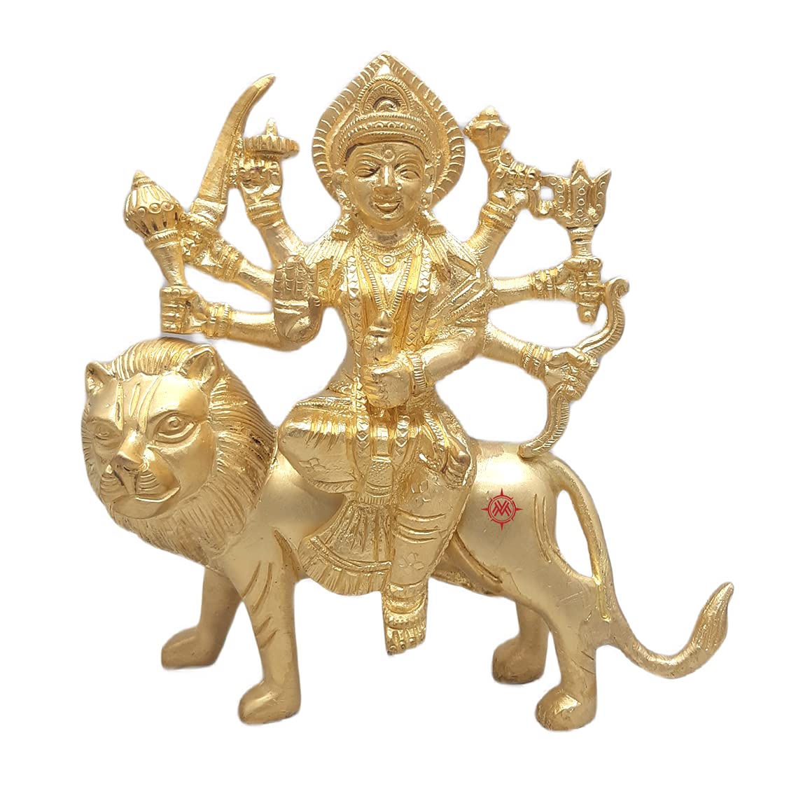 Original Brass Idol Of Maa Sherawali, Maa Durga Statue On Lion, Blessings Idol