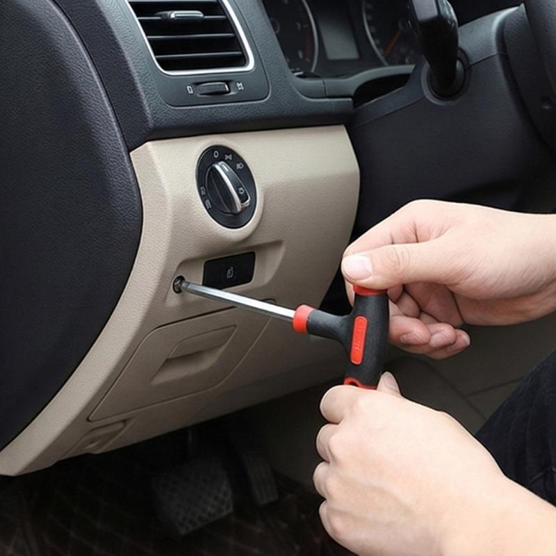Extended Plastic Handle T Handle Hex Key and Star Wrench Set in Metal for Automotive Repair Tool