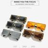 New Fashion Sunglasses Advanced Metal Square Punk Sunglasses Future Technology Style Outdoor Street Shootin UV400