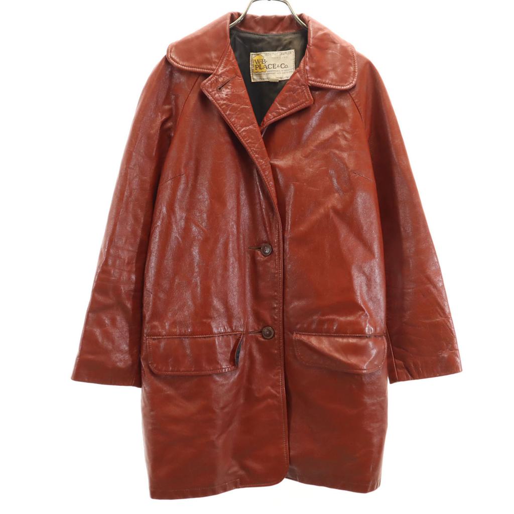 W.B PLACE&CO 70s 80s Made in USA Vintage Jacket 32 Brown Women Used