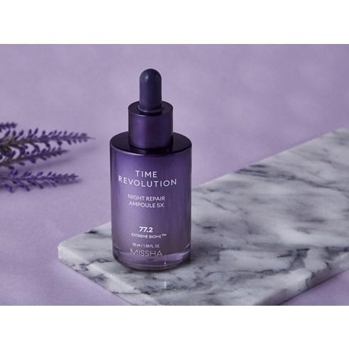 MISSHA Time Revolution Night Repair 5X Gift Set Night Repair Ampoule and Cream 5X, The First Essence 5X for Youthful, Glowing Skin