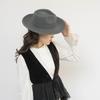 Europe, America autumn and winter new fashion simple wool felt wide brim jazz hat women's casual concave thermal top hat tide