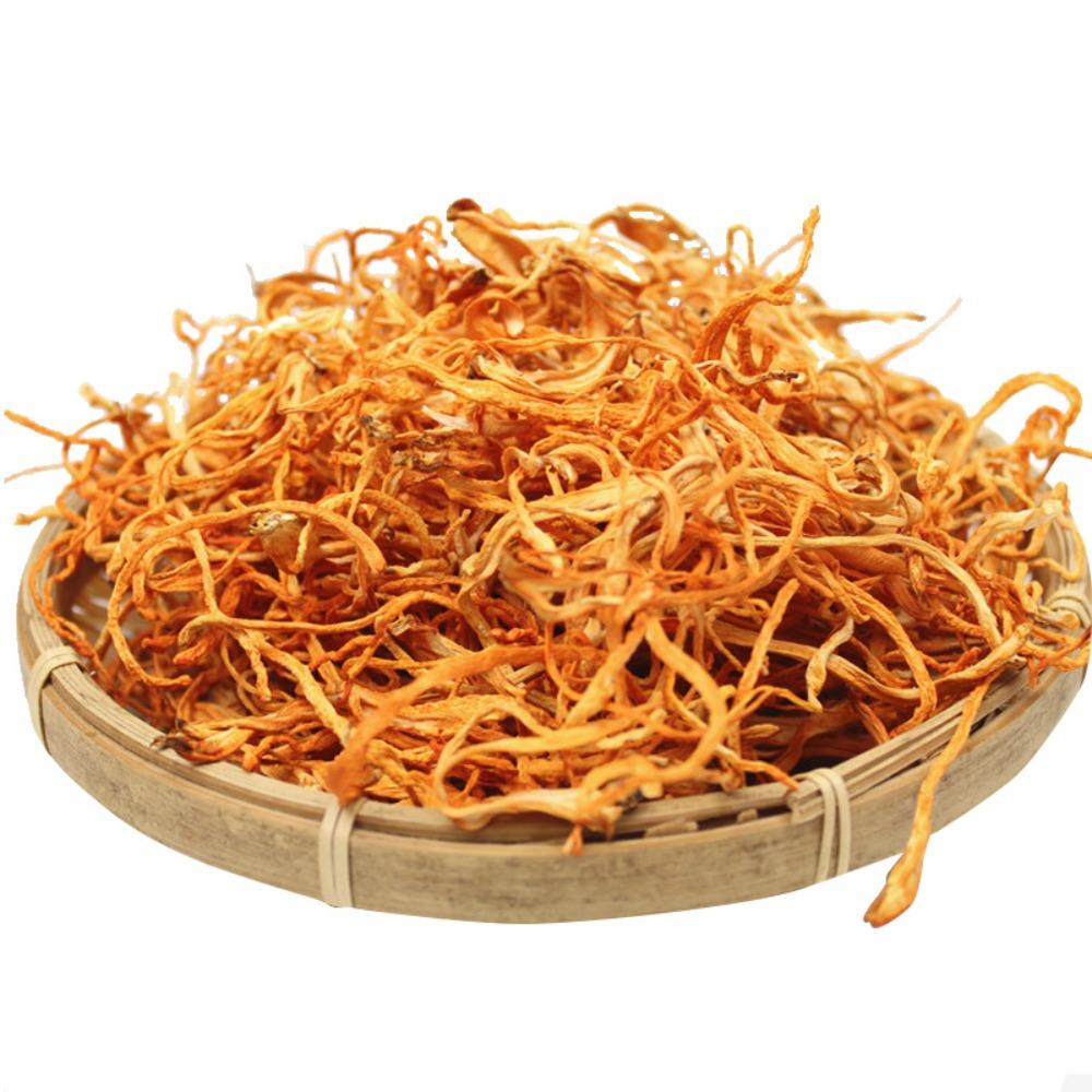100g 500g Dried Chinese Cordyceps Militaris, Chong Cao Hua, North Cordyceps Herbal Tea