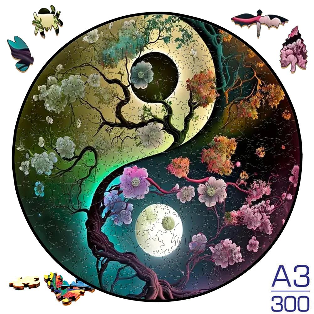 Non-Toxic Moon A3/A4/A5 Size Wood Jigsaw Puzzle With For Adults Children Not Common Shape A Gifts For Parent-Child Games And Family Fu
