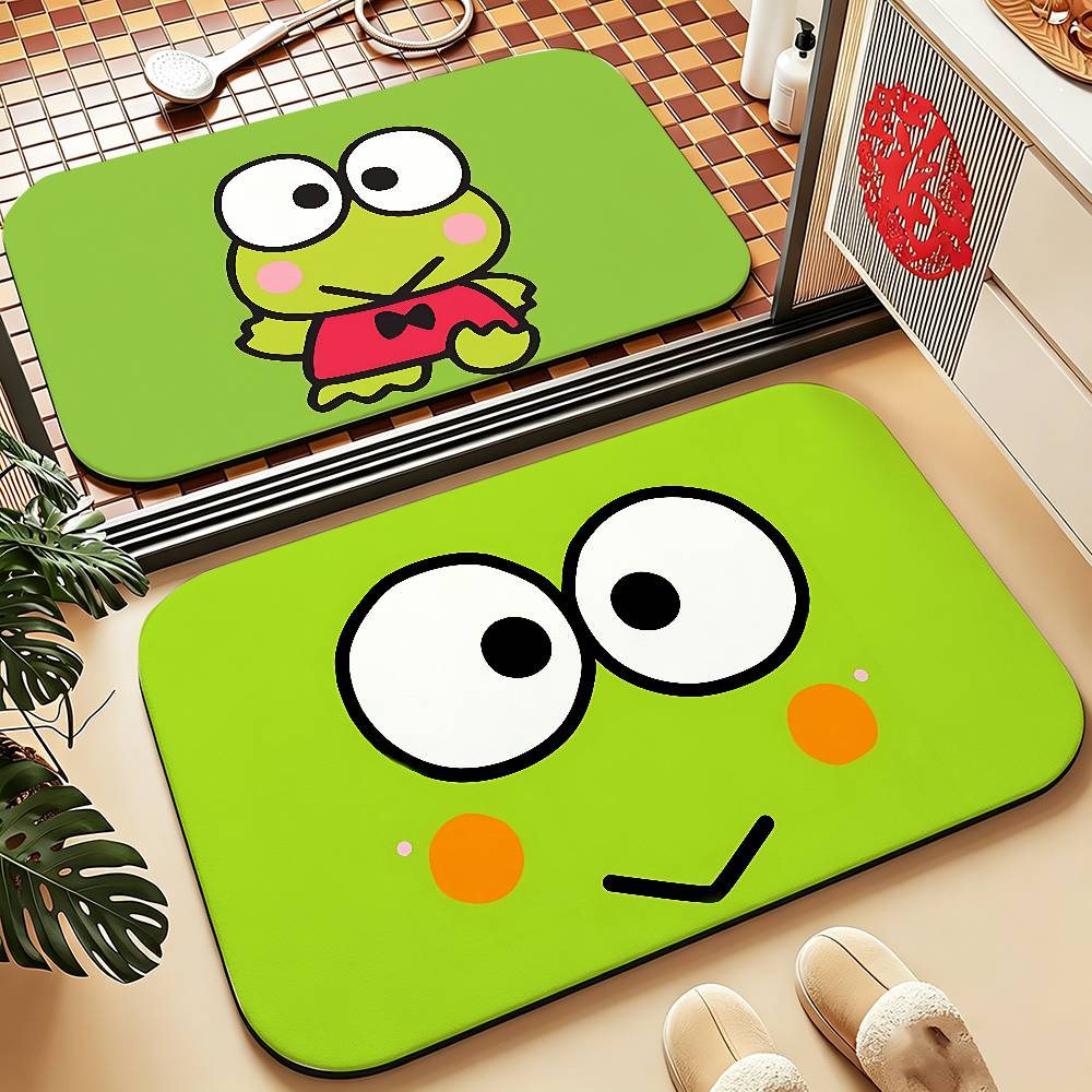 Kawaii-K-kERoppis-Cartoon Carpet Bathroom Anti-slip Mat Door Mat Home Decoration Mat Entrance Door Mat Scratch-resistant DoorMat