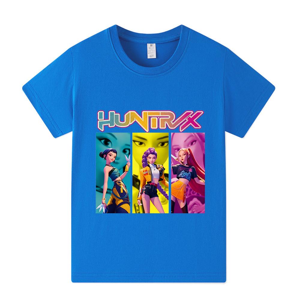 A1236 Kids Boys Girls Kpop Rumi Zoey Mira Print Short Sleeves T-shirt