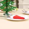1/3/5/10/20/50/100PCS Christmas Decoration Tableware Holder Bag Christmas Hat Fork Knife Cutlery Bag Xmas Home Kitchen Decor Ornament Navidad New Year