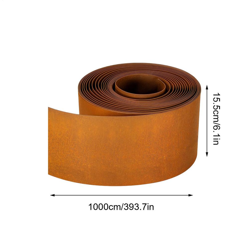 Landscape Edging Weatherproof Protective Cuttable Steel Lawn Edging and Landscape Border for Indoor Greenhouse Yard Patio Lawn