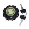 Locking Fuel Gas Tank Cap with 2 Keys for CG125 Motorcycle, Universal Chrome Aluminum Alloy Tank Cover Replacement for Motorbike ATV Dirt Bike