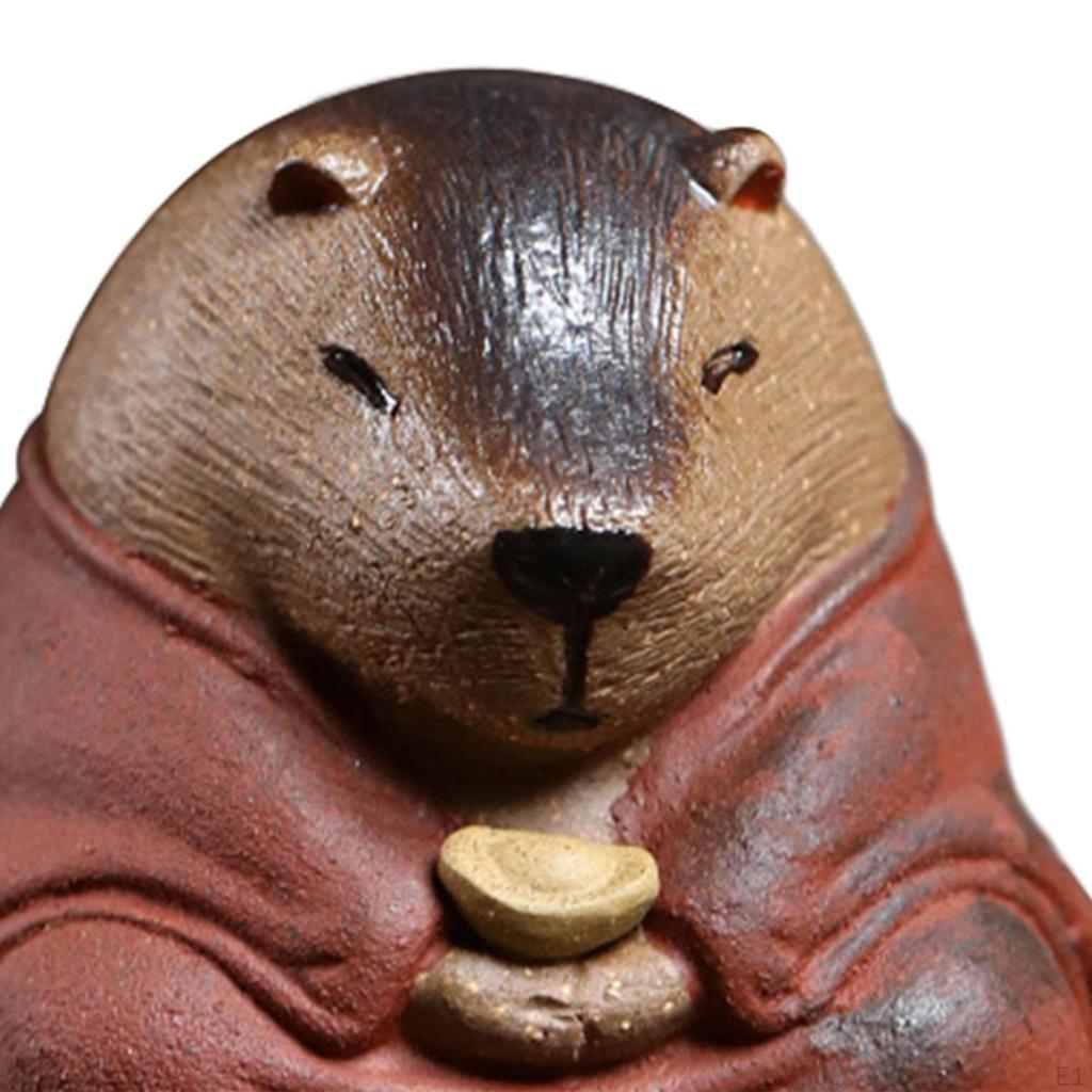 Capybara Figurine for Tea Ceremony Decoration On Desk Or Shelf