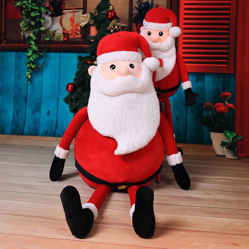 Long Legged Santa Claus Doll Plush Toy Large Christmas Gift Children's Christmas Doll Window Decorations