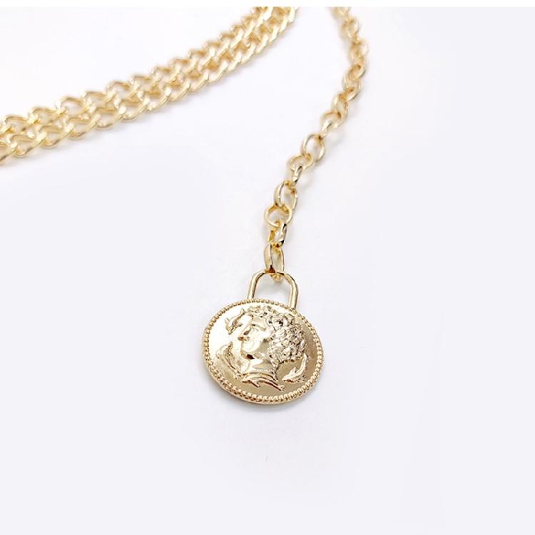 Elegant Waist Belt Aesthetic Head Charm Photo Props Belt for Jeans Dress Belt Body Jewelry Metallic Chain