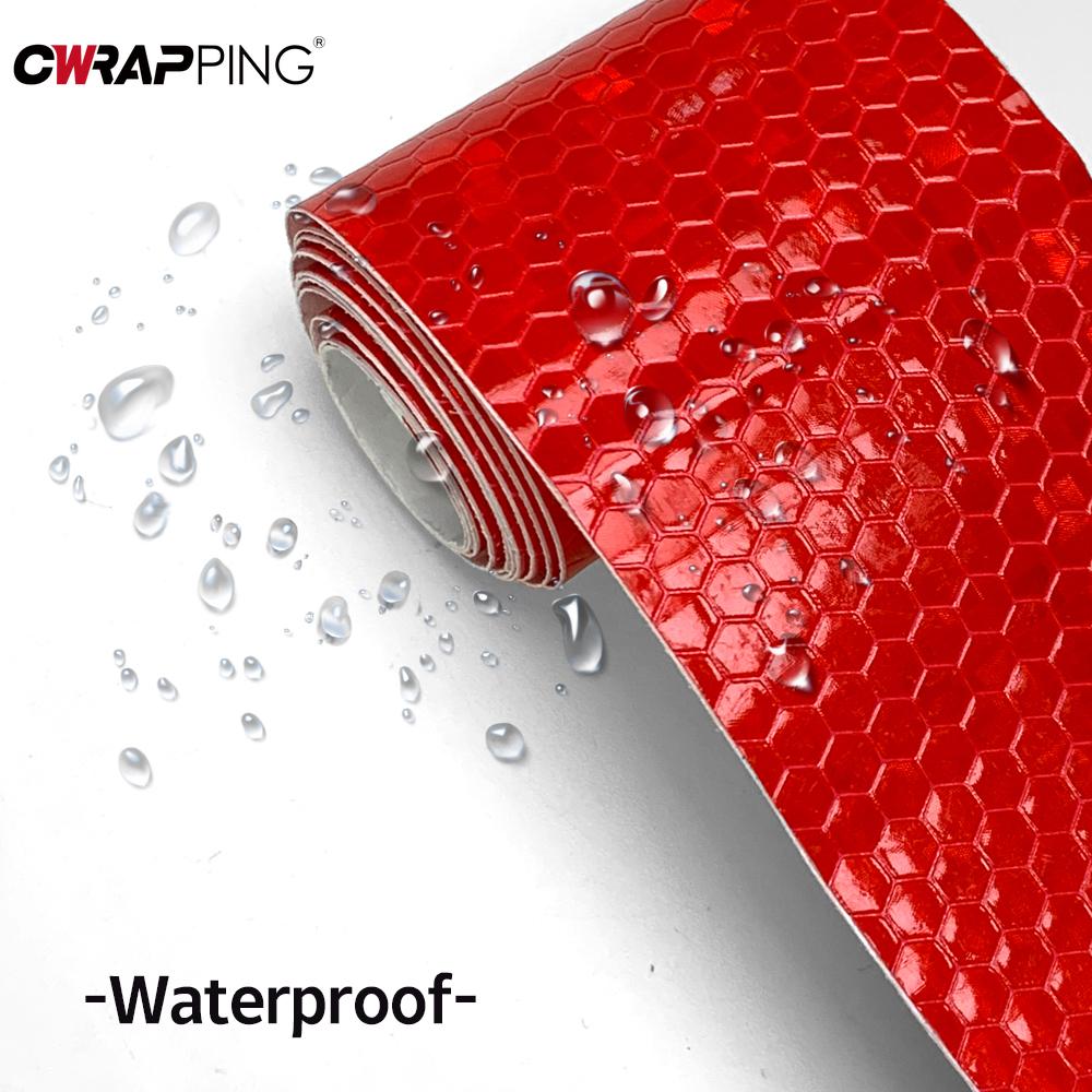 Light Reflective Sticker Waterproof Car Adhesive Tape Honeycomb Texture for RV Camper Car Exterior Accessories Reflector Parts