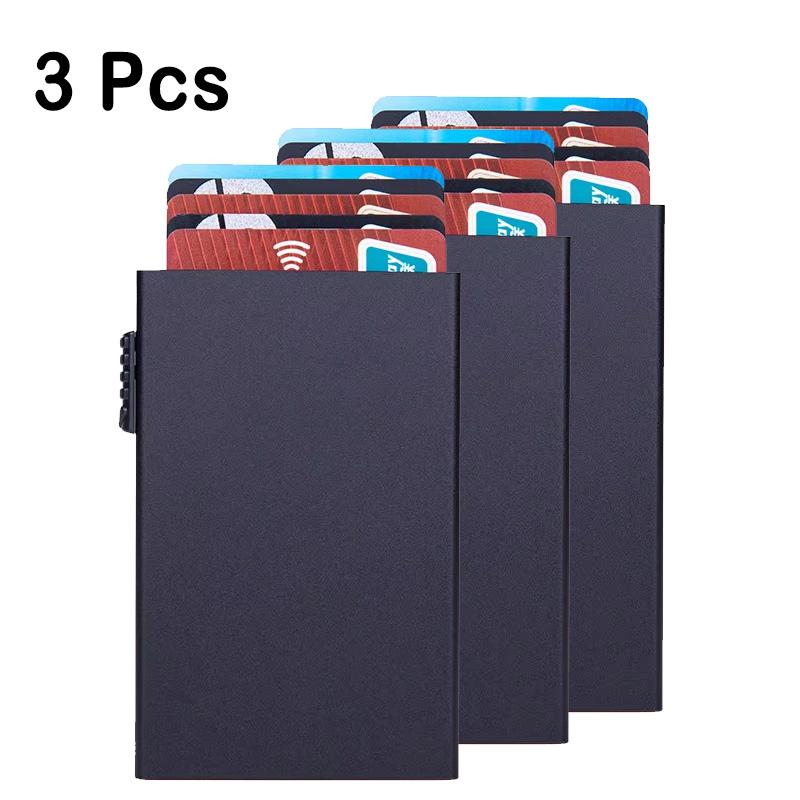 Magic ID Bank Credit Card Holder Smart Wallets Men Unisex ID Cardholder Case Metal Thin Slim Pop Up Aluminium Minimalist Wallet