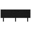 VidaXL Headboard Black 204x6x82.5 Cm Solid Pine Wood 819194