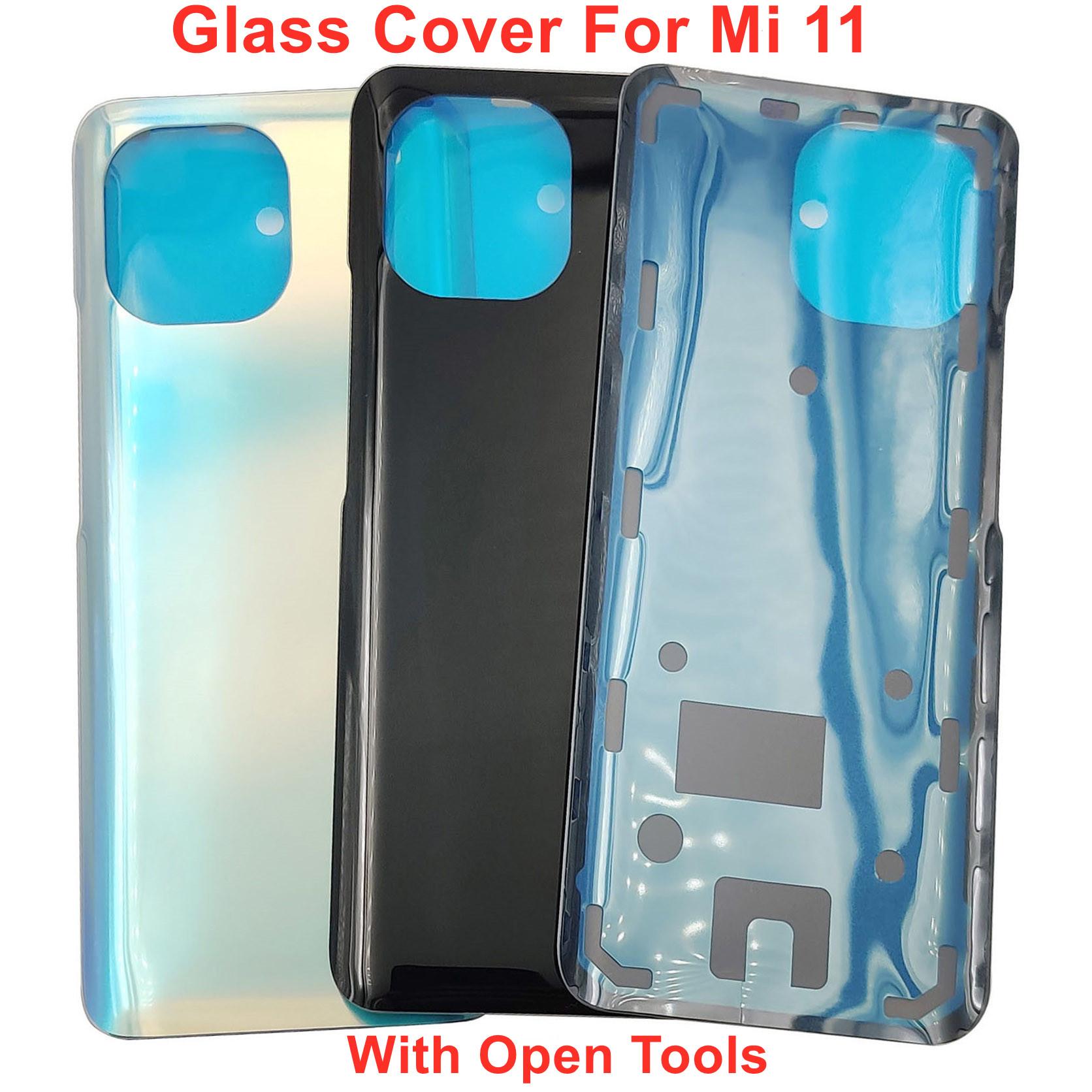 

Для Xiaomi Mi 11 5G Крышка аккумулятора Mi 11 Жесткая задняя крышка Дверца Задняя панель корпуса + оригинальная наклейка