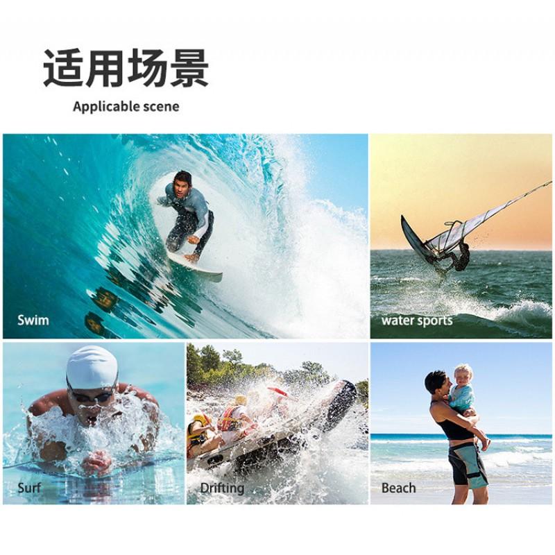 Mens Long Sleeve UPF 50 Rash Guard Swim Shirt Board Shorts Set Snorkeling Surfing Swimming