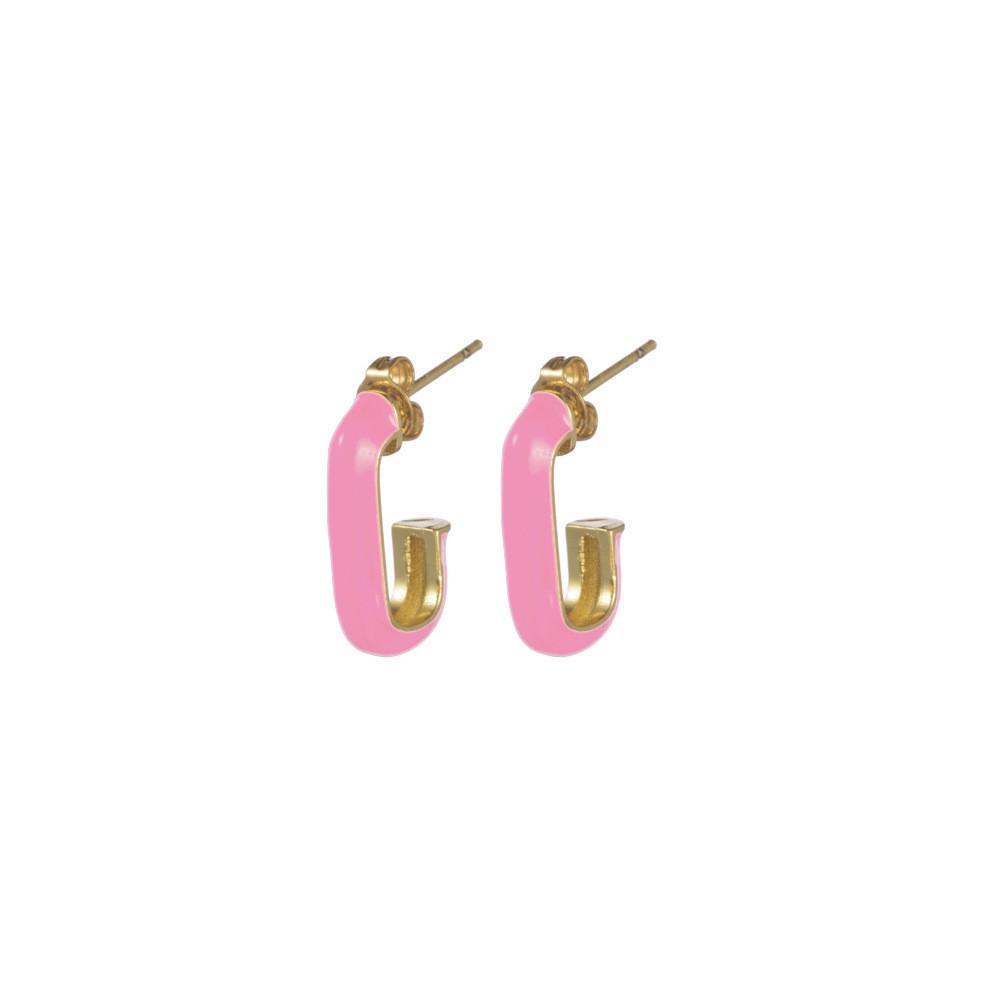 Contemporary Jshaped Womens Earrings With Sleek Geometric Design And Colors