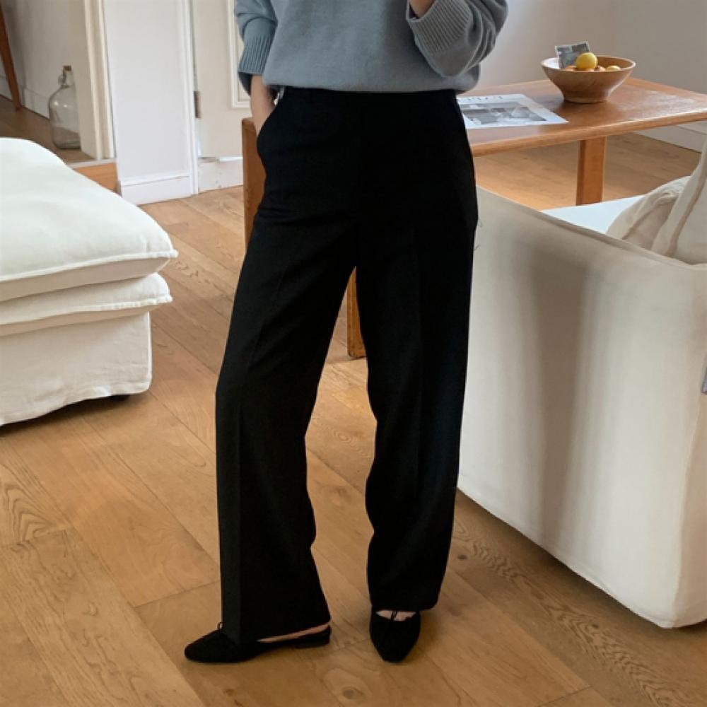 New Arrivals Open Run Women Semi Wide Slacks With Elastic Band