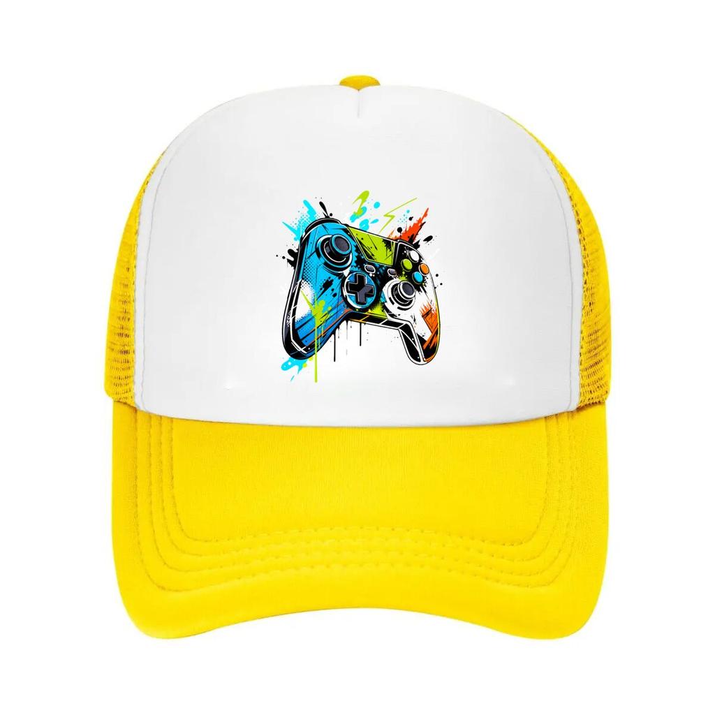 Neon Street Gamer Splash Controller Mesh Baseball Cap Casual Hat Outdoor For Womens Unisex FeUnisex