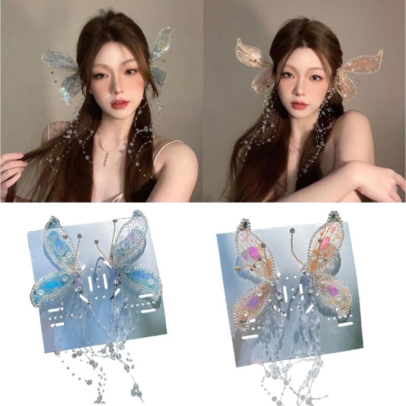 Crystal Hair Barrettes Fashion Hairpins Elegant Decorative Hairclip for Women Girls Simple Side Hair Clip Wedding Party