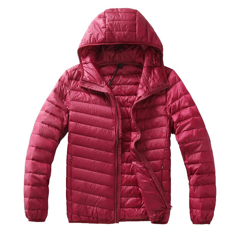 Men's Short Winter Down Jacket - 90% White Duck Down, Lightweight, Warm, Plus Size Available