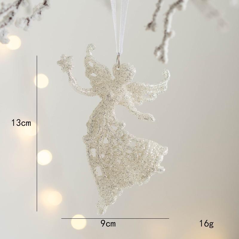 1Pcs Christmas Decoration Glitter Angel Hanging Xmas Tree Pendant Ornament for Home Decor New Year Gifts Navidad Accessories