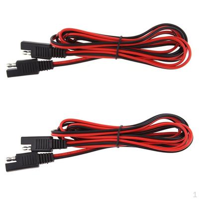 2X 18AWG SAE Extension Cable - To Cord DC Power Automotive Connector