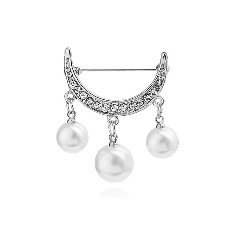 Inci Ay Inci Broş Kadınlar Için Zarif Broş Pins Boncuk Kolye